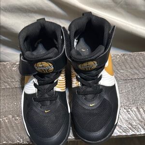 Kids' Black and Gold Sneakers